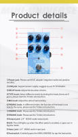 Pedal De Efectos Para Guitarra Eléctrica M-VAVE Mini Universo Efecto Digital Reverb Bypass Verdadero Accesorios De Guitarra - details 1