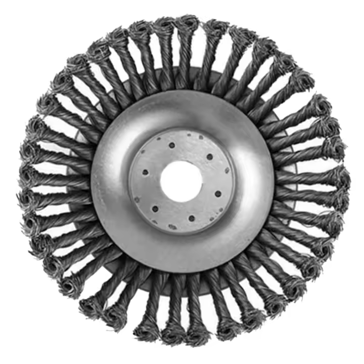 Professional weed joint brush weed brush brushcutter brush cutter knotted steel wire silver modern 150 mm - 1