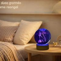 Lámpara De Noche De Cristal Con Grabado Láser 3D Ballet Wonderland Decoración Moderna De Vidrio Pulido Para Navidad Y Halloween - details 0