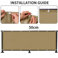 Cubierta De Privacidad Para Balcón Protección UV 95% Telas De Sombra Impermeables Para Patio Jardín Piscina Decoración De Porche - details 2