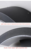 Lámpara De Pared Exterior Impermeable IP65 Con Sensor De Movimiento Radar Iluminación Exterior Para Porche Balcón Jardín Vestíbulo Luz Moderna LED Sin Ajuste Dimmer - details 8