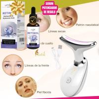 MISTIK  Equipo Masajeador Rejuvenecimiento Facial Papada Arrugas Piel Lifting Antienvejecimiento Hidratacion Con Serum Retinol Acne Colageno Belleza Mujer Cara Cuello Papada Terapia con EMS 42° Temperatura Vibracion Sonica Led MISTIK BEAUTY MADRID - details 2