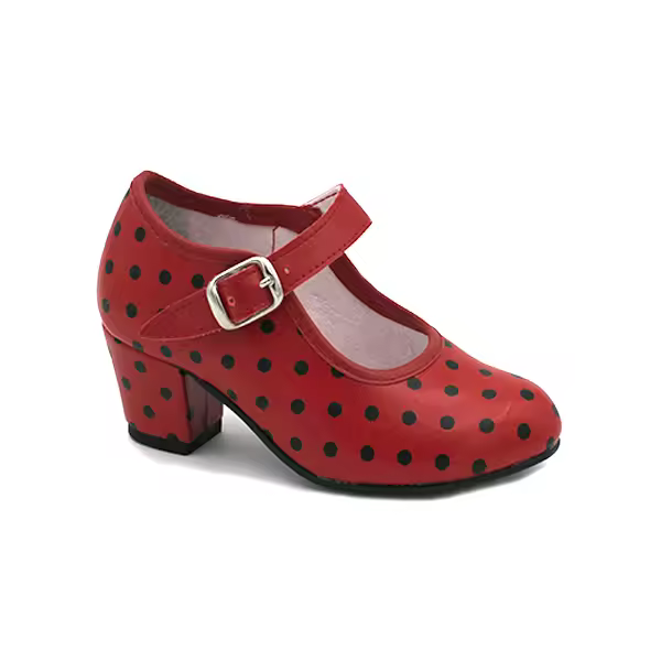 Zapato flamenco lunares Pasos de Baile 17 Negro - 1
