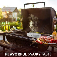 LMETJMA Caja De Fumador Para Barbacoa a Gas O Carbón Acero Inoxidable Caja De Humo Para Asar Con Maderas JT43 Resistente Al Calor Fácil De Limpiar - details 6