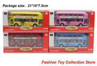 Modelo De Autobús De Aleación 1:32 Con Sonido Y Luz Vehículo Pull Back Juguetes De Decoración Para Niños Regalo Simulación Alta Diecast - details 9