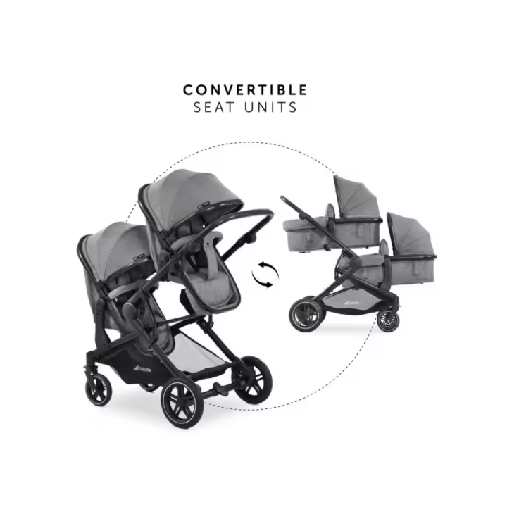 HAUCK Carro gemelar tandem ATLANTIC TWIN melange grey de Hauck - 1