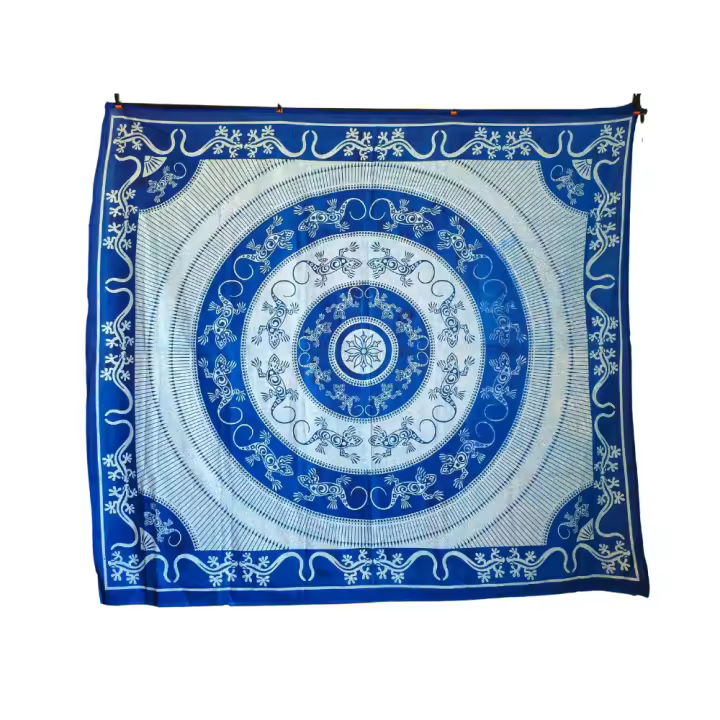 Pareo / Manta / Tapiz multiuso de 210 x 240 cm estilo mandala étnico indio pareo para picnic, playa y decoración de hogar - 1