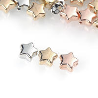 100pcs Cuentas Redondas De Estrella 4mm 5mm 6mm En Oro Y Plata Para Fabricación De Joyas Accesorios DIY Espaciadores Libres - details 9