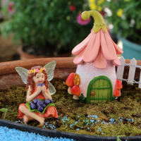 Set De Mini Faeitas Comiendo Bayas Adornos De Jardín De Resina Estatuas De Hadas Para Exteriores Decoración De Césped Y Patio - details 5