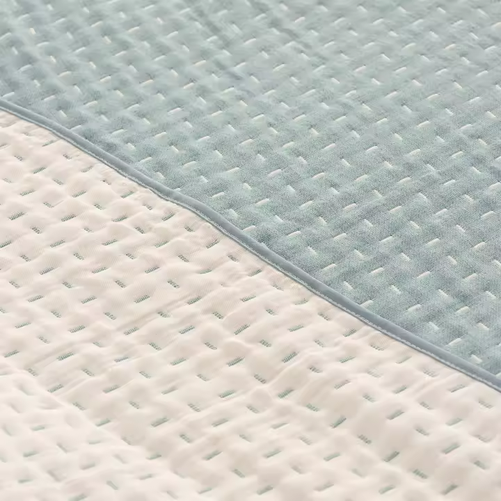 GAMUSI - Colcha jacquard ligera algodón entretiempo primavera verano diseño liso BORA - 1