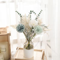 Flores Artificiales De Diente De León Para Decoración De Mesa Y Sala De Estar Vaso De Seda Híbrido Bouquet Para Boda Fiesta Navidad - details 4