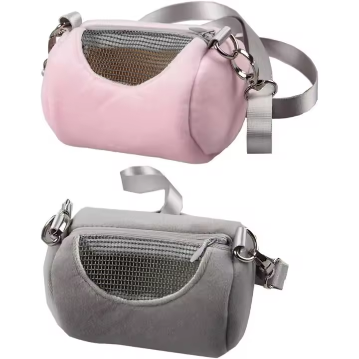 Bolso de hombro y Bolso portátil, equipamiento de Transporte para hámster, Reptil, Chinchilla, Jerbo, conejillo de India, Pájaros, mascotas Pequeños, 2 UDS. - 1