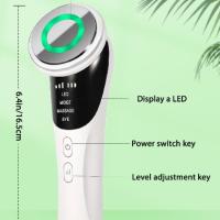 Masaje Facial 3 en 1 2025 - Rodillo Frío/Calor, Microcorrientes Reafirmantes y Luminoterapia LED (Cert.) CE, para Todas Las Pieles) - Rosa Dorado/Blanco - details 2