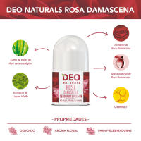 Desodorante Roll-on con Rosa de Damascus 50 ml-Nutritive Deo Naturals Para Pieles Madura, fragancia dulce con aloe vera orgánico desodorante natural - details 0
