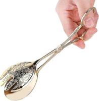 Pinzas de cocina de metal, pinzas para cocinar, pinzas para barbacoa, pinzas para servir ensaladas, pinzas para azúcar, pinzas doradas para servir alimentos, pinzas para cocinar, pinzas para ensaladas, pinzas para cubitos de hielo. - details 1