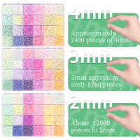 Kit De Abalorios De Vidrio De 24 Colores 2/3/4mm 12000/5760/2400 Piezas Para Fabricación De Joyas DIY Manualidades Pulseras Hechas a Mano - details 6
