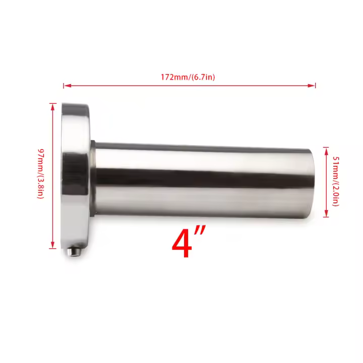 Silenciador De Escape Para Coche Universal De Acero Inoxidable Redondeado De 3.5 Pulgadas/4 Pulgadas/4.5 Pulgadas Removible - 1