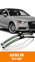 Limpia Parabrisas Audi A3 / S3 8V 2012-2020 Plegable De Bony Natural De Goma Negro Y Verde Resistente a Temperaturas De +158℉ a -40℉ Accesorios Para Parabrisas - details 0
