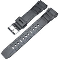 Correa De Reloj Deportivo Para Hombres PU Negra 18mm 20mm 22mm Con Hebilla De Acero Inoxidable Silver Compatible Con Relojes Tradicionales - details 6