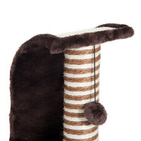 PawHut PawHut Árbol Rascador para Gatos tipo Centro de Juegos con Poste de Sisal Natural y Pelota para Jugar y Arañar 35x30x39cm Color Marrón - details 6