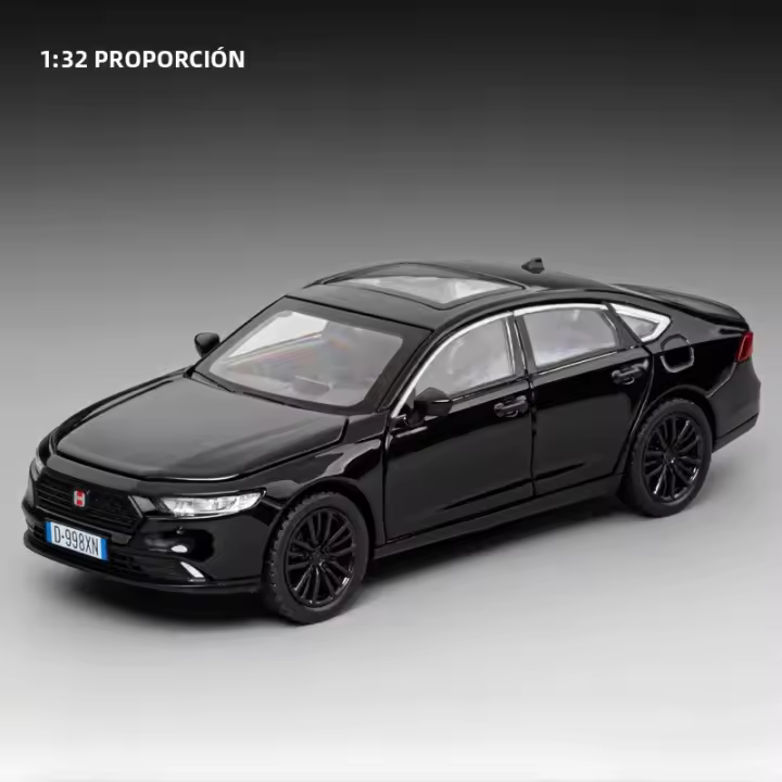 Honda Accord 1:32 Escala Coche De Juguete De Metal Con Sonido Luz Y Absorción De Choque 6 Puertas Abiertas Para Regalos De Niños Ornamento Vehículo Simulación Alta Para Adolescentes Mayores De 14 Años - 1