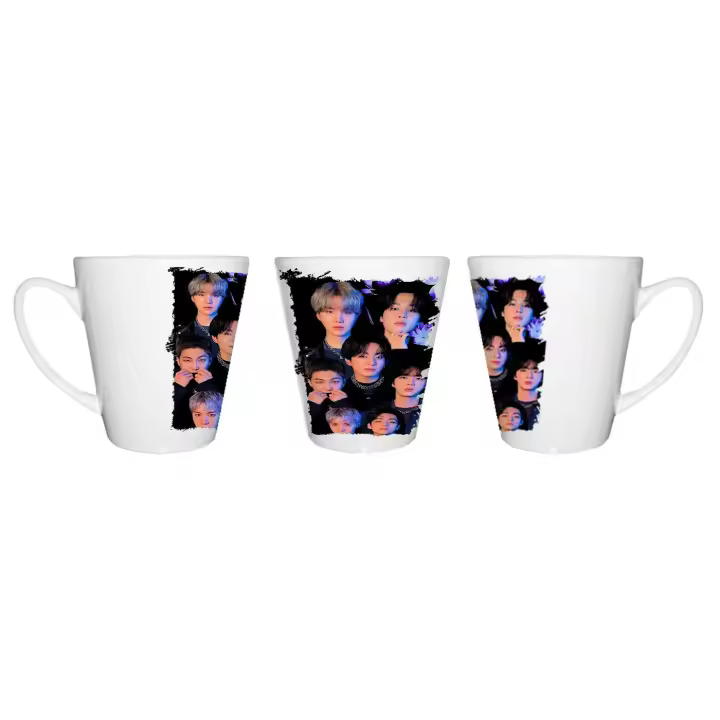 TAZA CÓNICA BTS music bank world tour KCON gira mundial conica personalizada corea kpop musica - 1