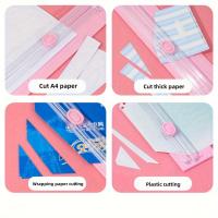 Cortadora Manual Portátil Para Papel A3/A4 1PC Herramienta De Corte Duradera De Plástico Para Uso En Escuela Oficina Y Hogar - details 4