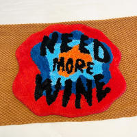Alfombra Tufted Need More Wine 100% Hecha a Mano Alfombra Irregular Para Noche Sofisticada Y Suave Peluche Colorida Alfombra De Baño Alfombra De Dormitorio - details 6