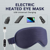 Mascarilla De Ojos Caliente Con Carga USB Masaje De Vibración Para Alivio De La Fatiga Ocular Calor Para Dormir Oficina Hogar Viaje Con Cubierta Antipolvo - details 4