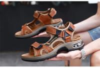 Sandalias De Verano Para Hombre En Cuero Genuino Gladiador Cómodas Para Playa Y Exteriores Tallas 38-46 Cierre Con Hebilla - details 11