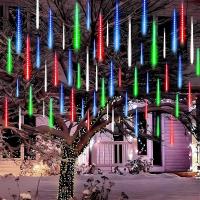 Cadena De Luces LED Meteorito Para Jardín Y Decoración De Navidad 30/50cm 8 Tubos Con Enchufe EU Decoración De Árbol Y Exterior - details 0