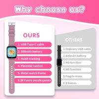 Reloj inteligente para niños con 26 Juegos Educativos, Cámara con Pantalla tacthil HD, podómetro, Gift de cumpleaños para niños de 8, 9 y 10 años no admite Llamadas; - details 4