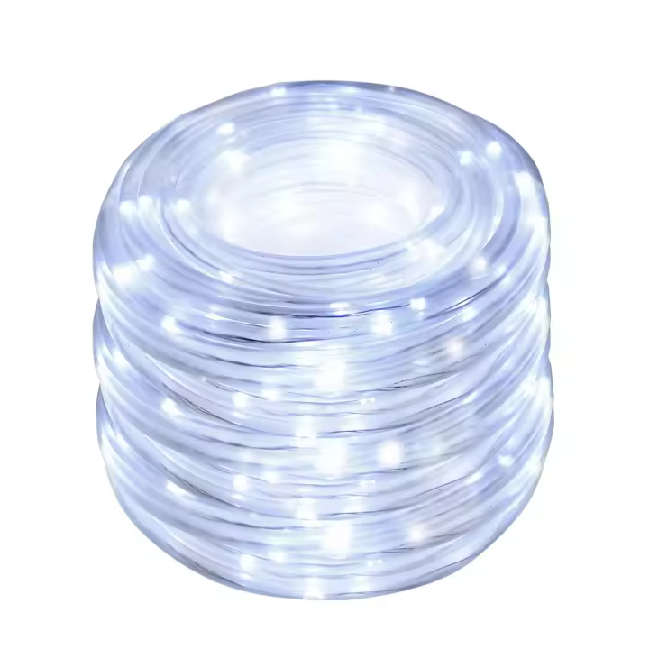 Aigostar Guirnalda 5 metros de longitud de luces LED con pilas 3AA (PVC y cobre), color blanco frío. Ideal para ambientar cualquier espacio. - 1