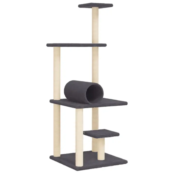 Rascador para Gatos con postes de ISAL gris Obscura 136 cm - 1