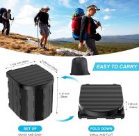 Inodoros portátiles para acampar, inodoros portátiles para adultos, inodoros portátiles para adultos, inodoros portátiles impermeables plegables, adecuados para acampar, automóviles, cubos, viajes, al aire libre, senderismo, viajes, remo, playa, tiendas d - details 5