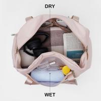 Bolsa de viaje deportiva para mujer, bolso de mano con compartimento para zapatos y bolsa impermeable para yoga. - details 4