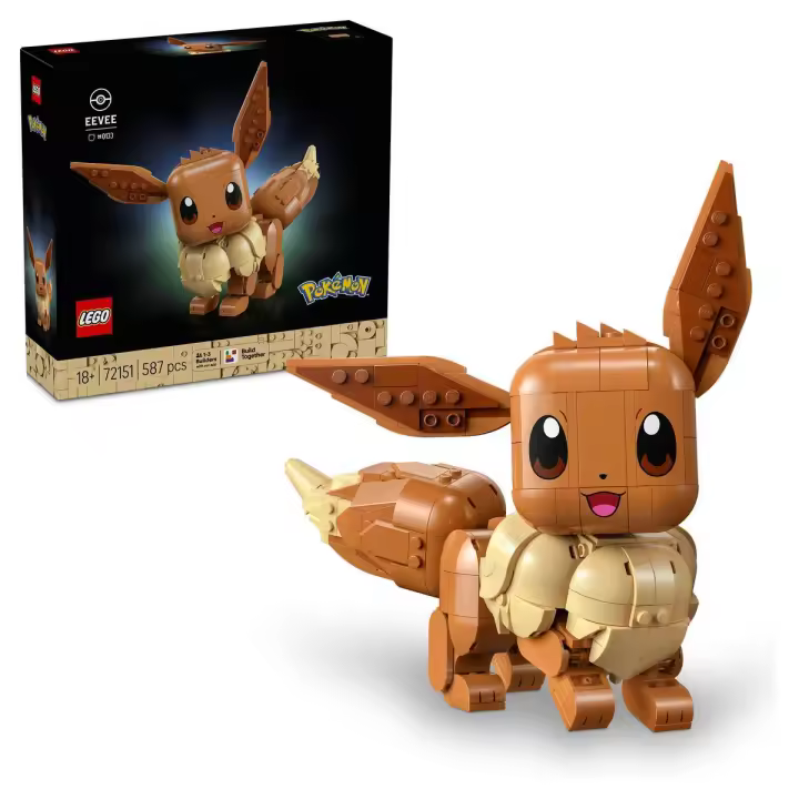 LEGO® 72151 Pokémon Eevee - Figura decorativa 3D para construir, kit de modelo de juego coleccionable para exhibir - 1