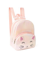 Mochila clásica con doble bolsillo y bordado de gato para niñas pequeñas, ideal para guarderías. - details 1