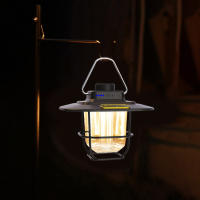 Lámpara De Camping Retro LED Impermeable Con Gancho Y Carga Por Tipo-C Indicador De Batería Para Equipamiento Al Aire Libre - details 4