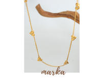 Encanto Conjunto de joyería de acero inoxidable para mujer, collar de corazón lindo, pendientes, pulsera, accesorios nupciales de circón brillante, regalo de boda, moda, collares de corazón, pendientes y pulsera, cadenas de mano de acero inoxidable - details 1