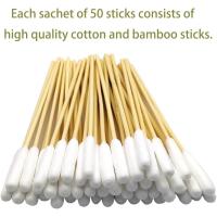 Cepillos De Algodón Cilíndricos En Lote De 50/100/300/500/900/1000 Con Palos De Madera Largos Para Limpieza De Oídos Tatuaje Maquillaje Suministros Médicos - details 31