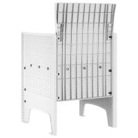 vidaXL Silla de Jardín Conjunto de 2 Blanco Estilo de Ratán Plástico - details 3