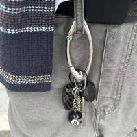 Llavero Multifuncional De Aluminio Para Hombres Negro Accesorio De Cinturón De Montañismo Llavero Redondo Unisex - details 5