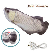 Juguete De Peluche Suave Para Perros Y Gatos Pez Simulación Recargable Por USB Juguete Interactivo Para Masticar Y Entrenamiento - details 7