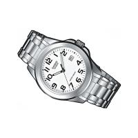 Reloj clásico hombre Casio MTP-1259PD-7B dial negro Pantalla de Neón correa de acero - details 2