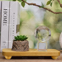 Bandeja de Baño de Bambú, Bandeja Perfumes Velas Rectangular, Bandeja Decorativa, Tabla de Madera para Servir, 21 X 12 cm - details 5