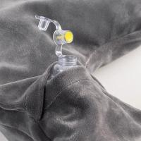 Almohada de viaje inflable - Terciopelo 100% with soporte para el pelo (GRIs) - details 1