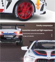 Modelo De Coche BMW M8 De Aleación 1:32 Con Sonido Y Luz Vehículo De Retroceso Para Decoración Juguete Educativo Para Niños - details 6