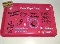 Bandeja para los Reyes Magos y Papá Noel Con El Nombre de los niños, Tamaño 35x24cm decoración navideña navidad 2024 2025 - details 5