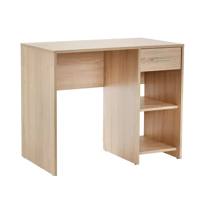Venprodin - Mesa Escritorio 1 Cajón Con Estantes 74X90X51 Blanco / Cambrian - 1